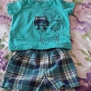 2-Piece Monster Little Short Set